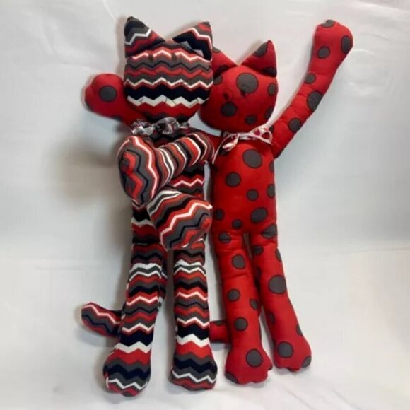 Kitty Cat Stuffed Animal Shelf Sitters Farm House Decor Hugging Arms Kitty's 21” - Picture 5 of 6